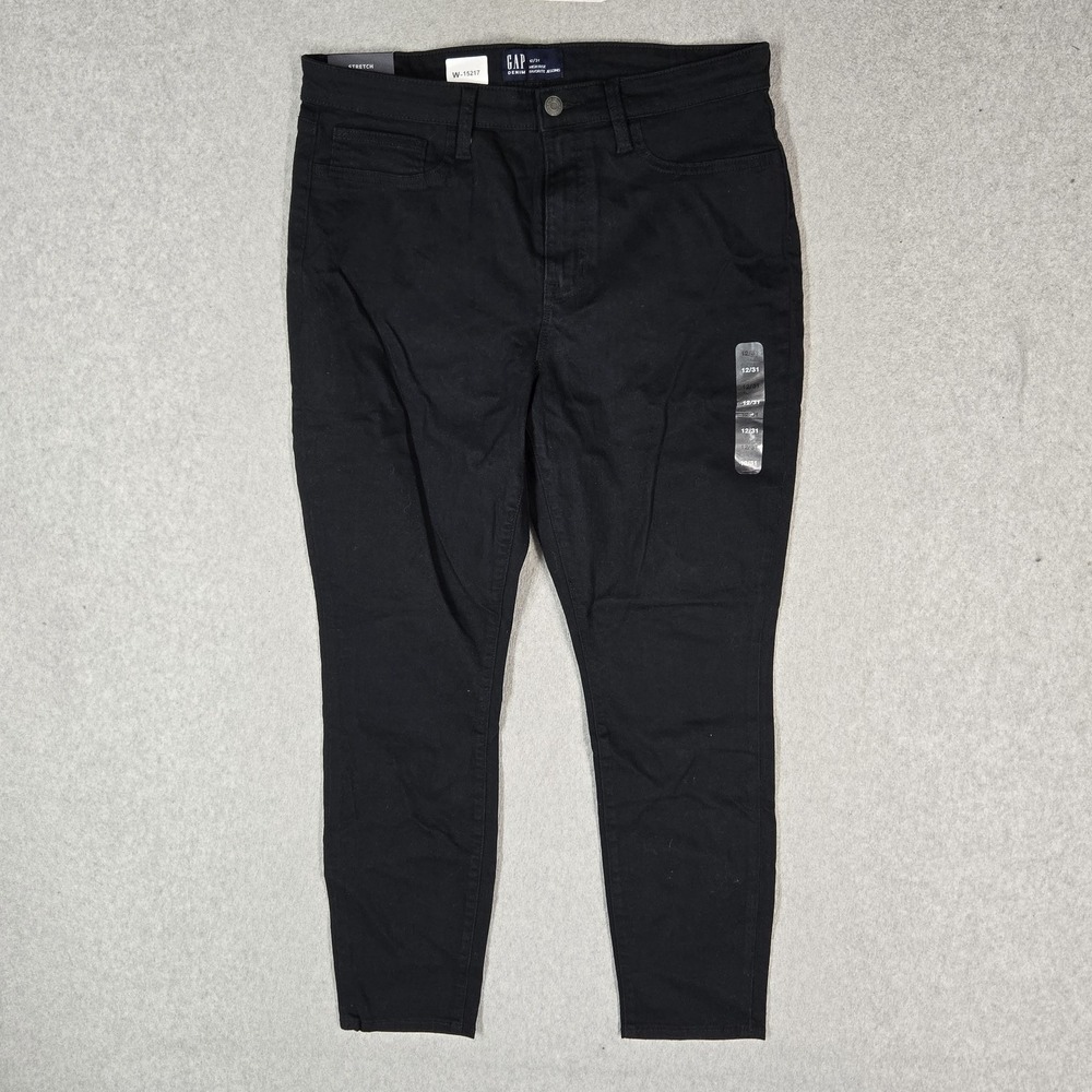 GAP Women Jeans 12 31 Black Denim High Rise Favorite Jegging Skinny Stretch NWT